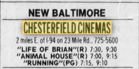 Premier Theaters (Chesterfield Cinemas 1-2-3) - 1980 Ad (newer photo)